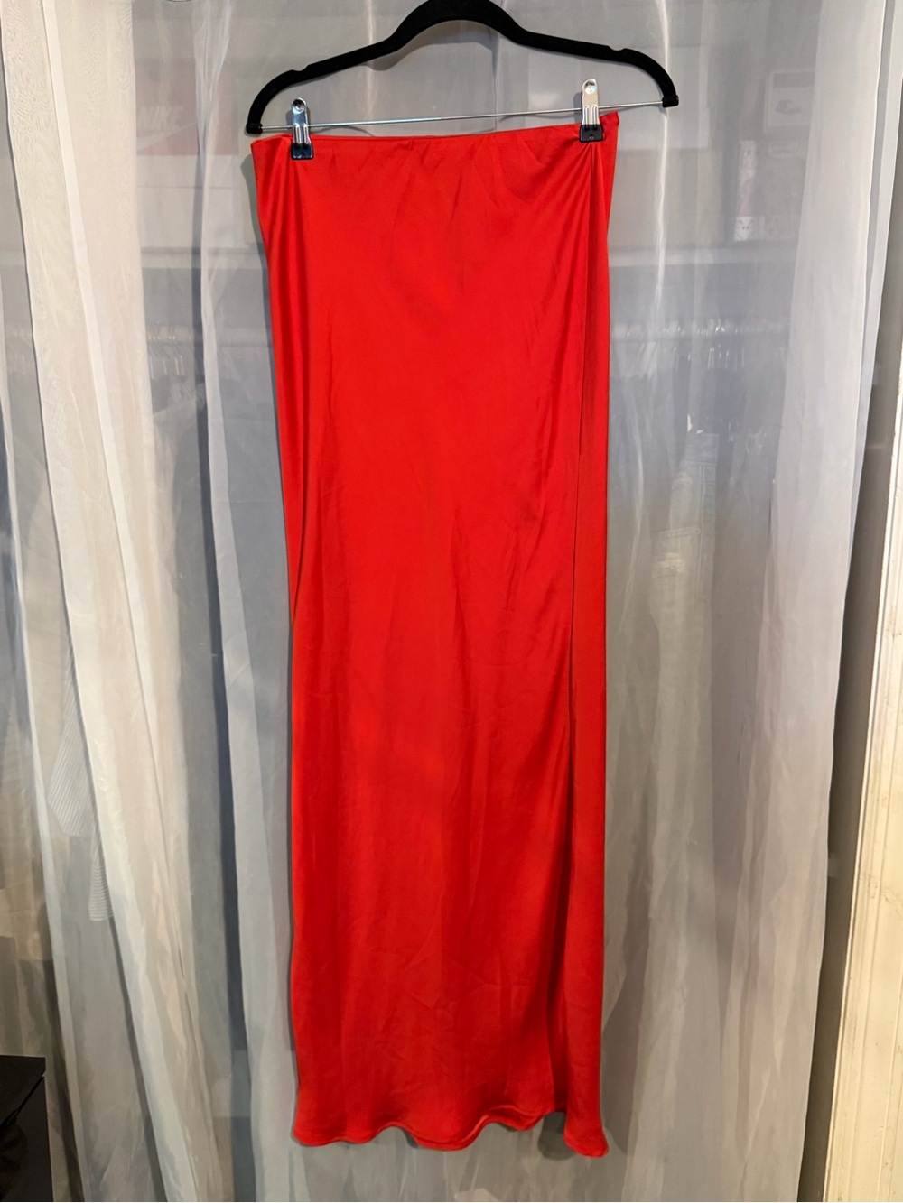 Meshki Violeta Satin Maxi Skirt - Red